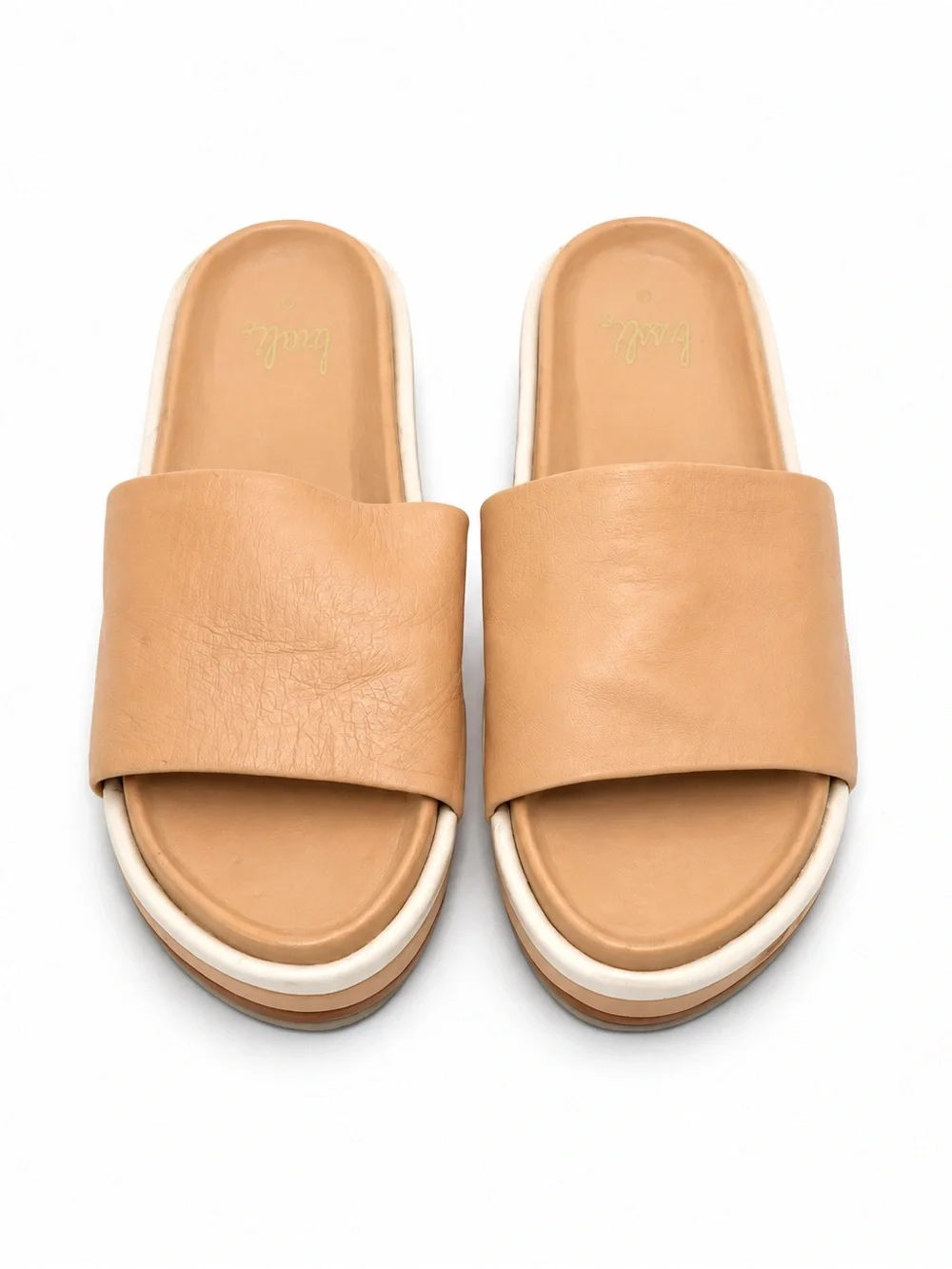 beek Tan Layered Platform Slide